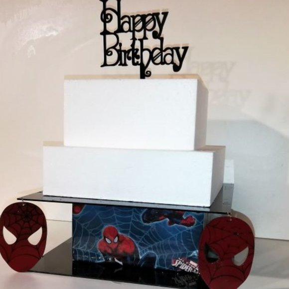 Spiderman Marvel Inspired Acrylic Cake Stand - Picture 1 of 4